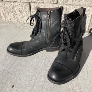 John Varvatos black leather men’s boots size 8.5